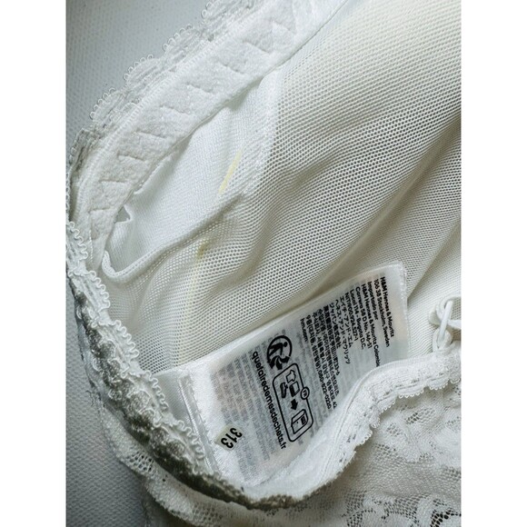 H&M White Lace Bralette Removable Pads‎ Adjustable Straps Women's LARGE - Picture 6 of 8